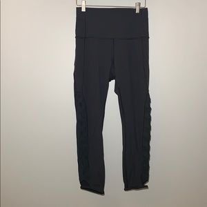 lululemon 7/8 charcoal grey tights